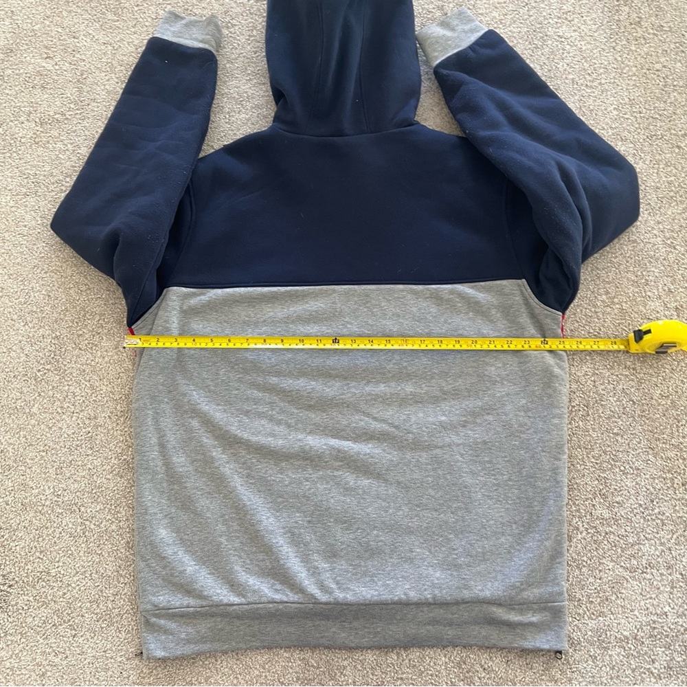 U.S. Polo Assn. Navy and Gray 1/4 Zip Fleece Lined Hoodie - Picture 8 of 8